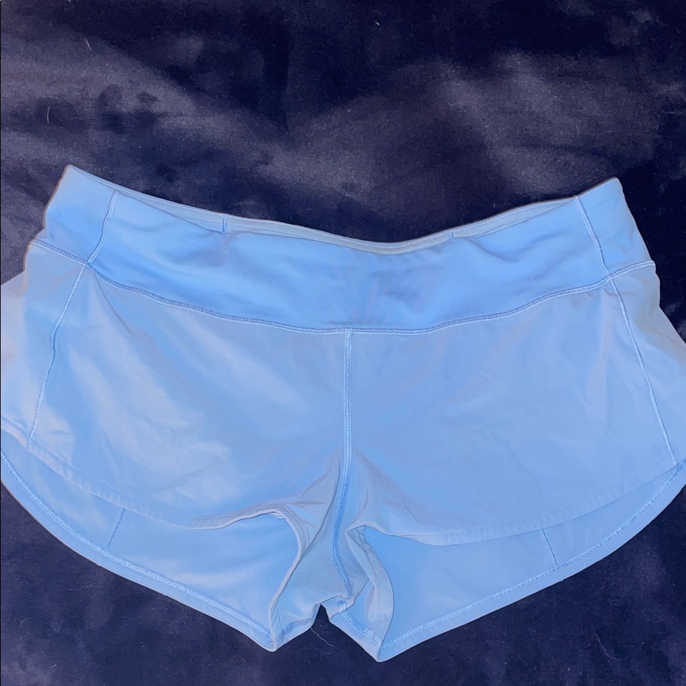 LuluLemon SpeedUp 2.5” low rise Blue Athletic Shorts